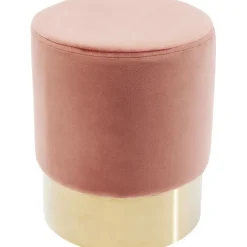 KARE Design Tabouret Cherry vieux rose laiton Ø35cm> Meubles