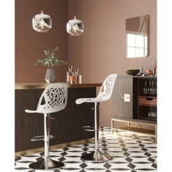 KARE Design Tabouret de bar Ornament blanc> Meubles