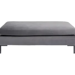 KARE Design Tabouret Gianni velours gris noir> Meubles
