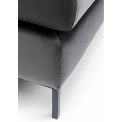 KARE Design Tabouret Gianni velours gris noir><noscript><img width=
