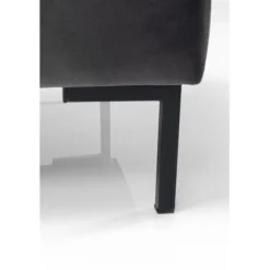 KARE Design Tabouret Gianni velours gris noir><noscript><img width=
