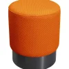 KARE Design Tabouret Jody orange - Mesh noir Ø35cm> Meubles