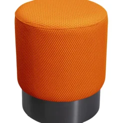 KARE Design Tabouret Jody orange - Mesh noir Ø35cm> Meubles