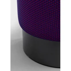 KARE Design Tabouret Jody violet - Mesh noir Ø35cm><noscript><img width=
