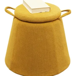 KARE Design Tabouret Thimble  jaune Ø51cm> Meubles