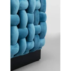 KARE Design Tabouret Weave Square bleu 47x47cm><noscript><img width=