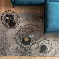KARE Design Tapis Kelim Pop gris 170x240cm> Accessoires