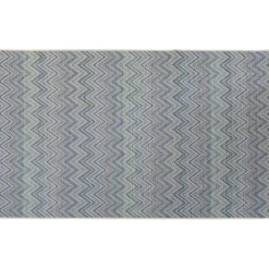 KARE Design Tapis Outdoor Zigzag bleu 230x330cm> Accessoires
