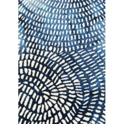 KARE Design Tapis Stamp bleu 170x240cm> Accessoires