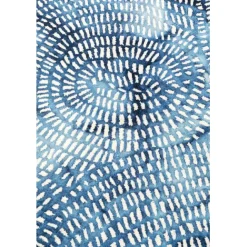 KARE Design Tapis Stamp bleu 170x240cm><noscript><img width=