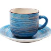 KARE Design Tasse à café Swirl bleu (2-parts)> Accessoires
