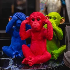 KARE Design Tirelire Monkey Mizaru bleu><noscript><img width=
