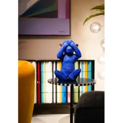KARE Design Tirelire Monkey Mizaru bleu><noscript><img width=