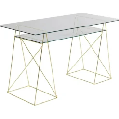 KARE Design Tréteaux - bureau Polar laiton (set de 2)><noscript><img width=