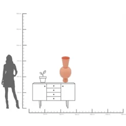 KARE Design Vase Blow Peach 83cm> Accessoires