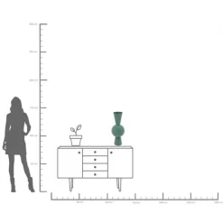 KARE Design Vase Blow pétrole 60cm> Accessoires