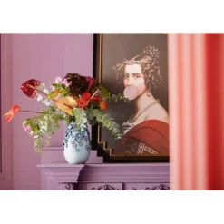 KARE Design Vase Butterflies bleu clair 35cm> Accessoires