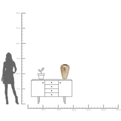 KARE Design Vase Royal doré 49cm> Accessoires