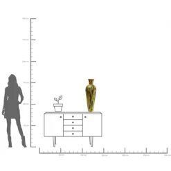 KARE Design Vase Zumba jaune 77cm> Accessoires