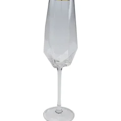 KARE Design Verre à champagne Diamond Gold Rim> Accessoires