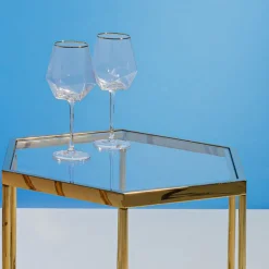 KARE Design Verre à vin Diamond doré Rim><noscript><img width=