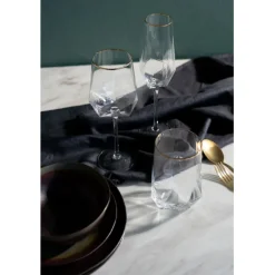 KARE Design Verre à vin Diamond doré Rim><noscript><img width=