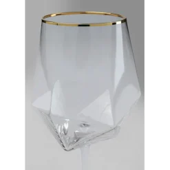KARE Design Verre à vin Diamond doré Rim><noscript><img width=